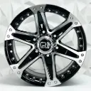 RIN 16X8 5-127 R1 SPORT 961 BLACK MACHINE FACE ET0 CB83