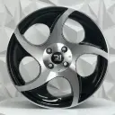 RIN 17X8 4-100 R1 SPORT L1525 BLACK MACHINE FACE ET35 CB73.1